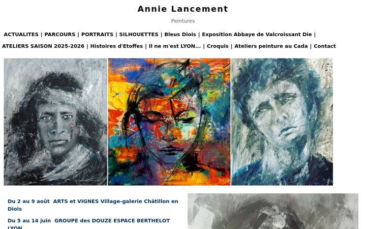 Screenshot of annielancement.fr