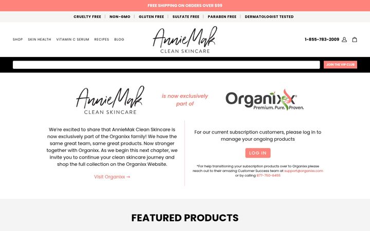 Screenshot of anniemak.com