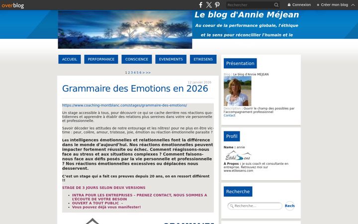Screenshot of anniemejean.com