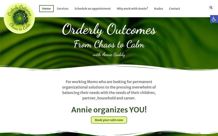 Skjermbilde av annieorganizesyou.com