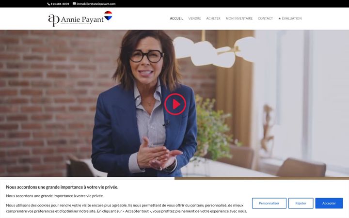 Skjermbilde av anniepayant.com