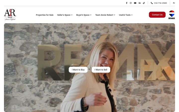 Screenshot of annierobert.ca
