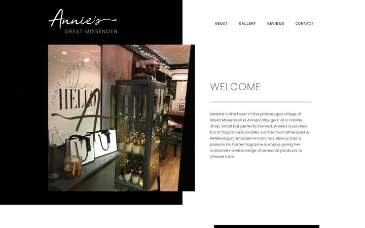 Screenshot of anniesgreatmissenden.co.uk
