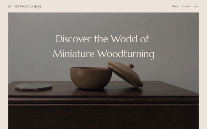 Screenshot of annieswoodturning.com