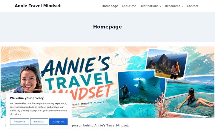 Screenshot του annietravelmindset.com