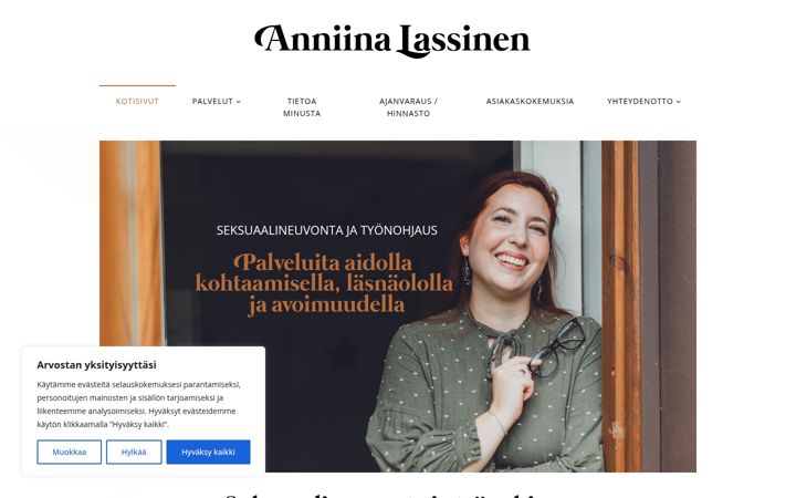 Screenshot di anniinalassinen.fi