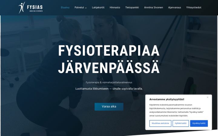 Screenshot di anniinasivonen.fi