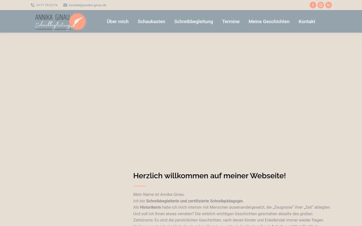 Screenshot of annika-ginau.de