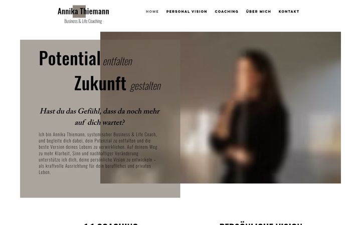 Screenshot ta' annika-thiemann.de