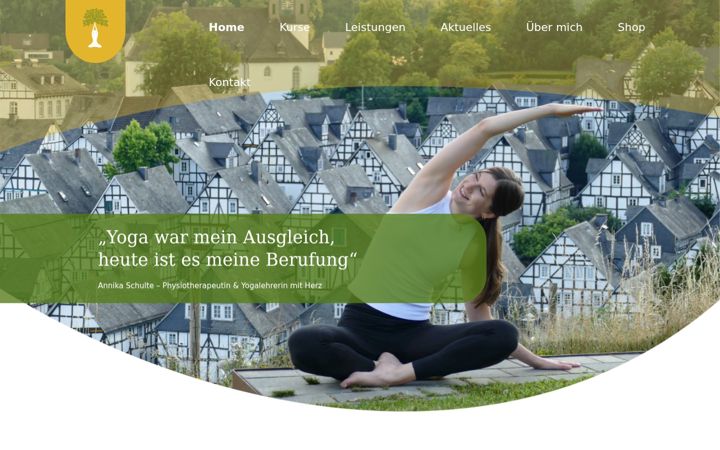 Screenshot of annika-yoga.de
