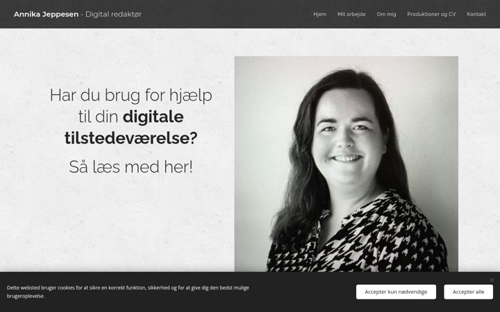 Screenshot of annikajeppesen.dk