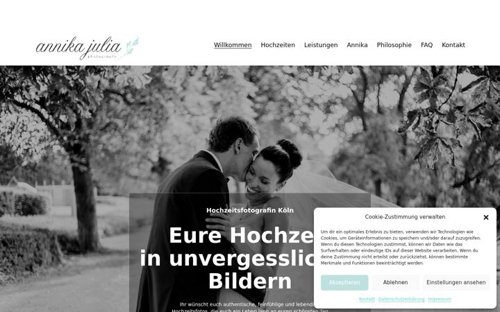 Screenshot of annikajulia.com