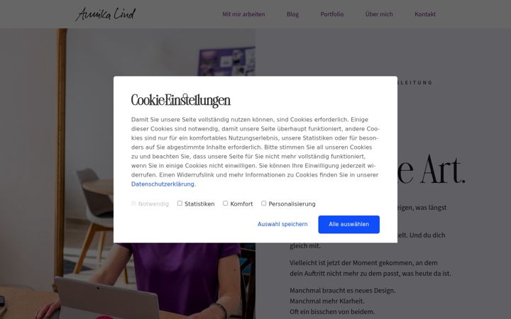 Captura de pantalla de annikalind-grafikdesign.de