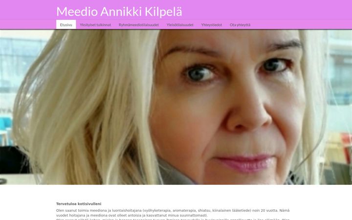 Screenshot of annikkikilpela.com