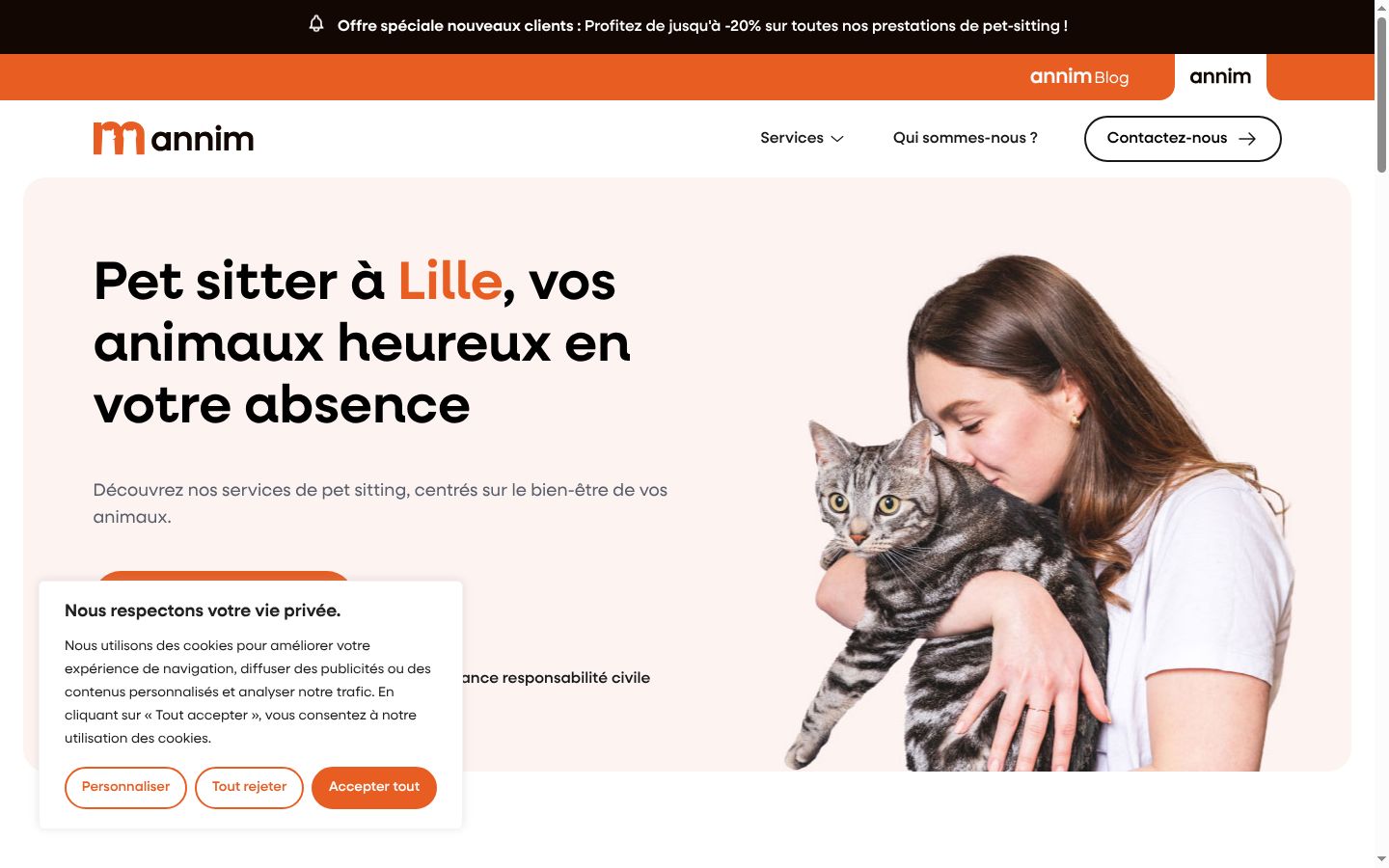 Screenshot van de toestemmingsbanner zoals getoond vóór enige interactie