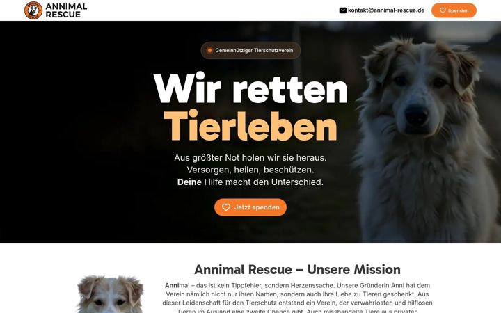 Screenshot of annimal-rescue.de