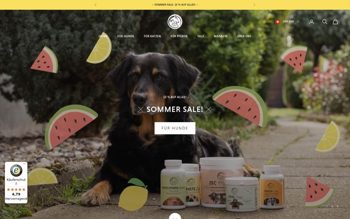 Screenshot of annimally.ch