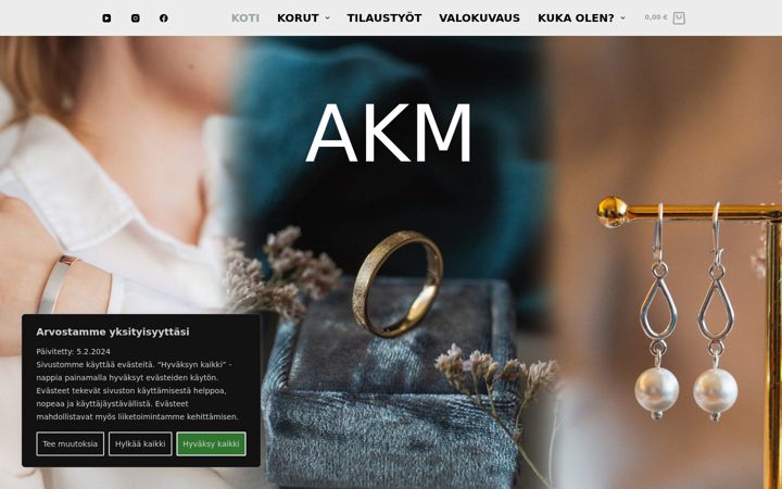 Screenshot di annimartikainen.fi