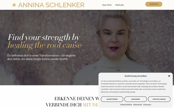 Screenshot of anninaschlenker.com