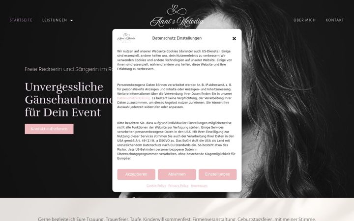 Screenshot of annis-melodia.de