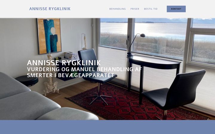 Screenshot of annisserygklinik.dk