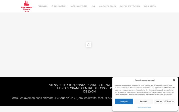 Captura de pantalla de anniversaire-enfants-lyon.fr
