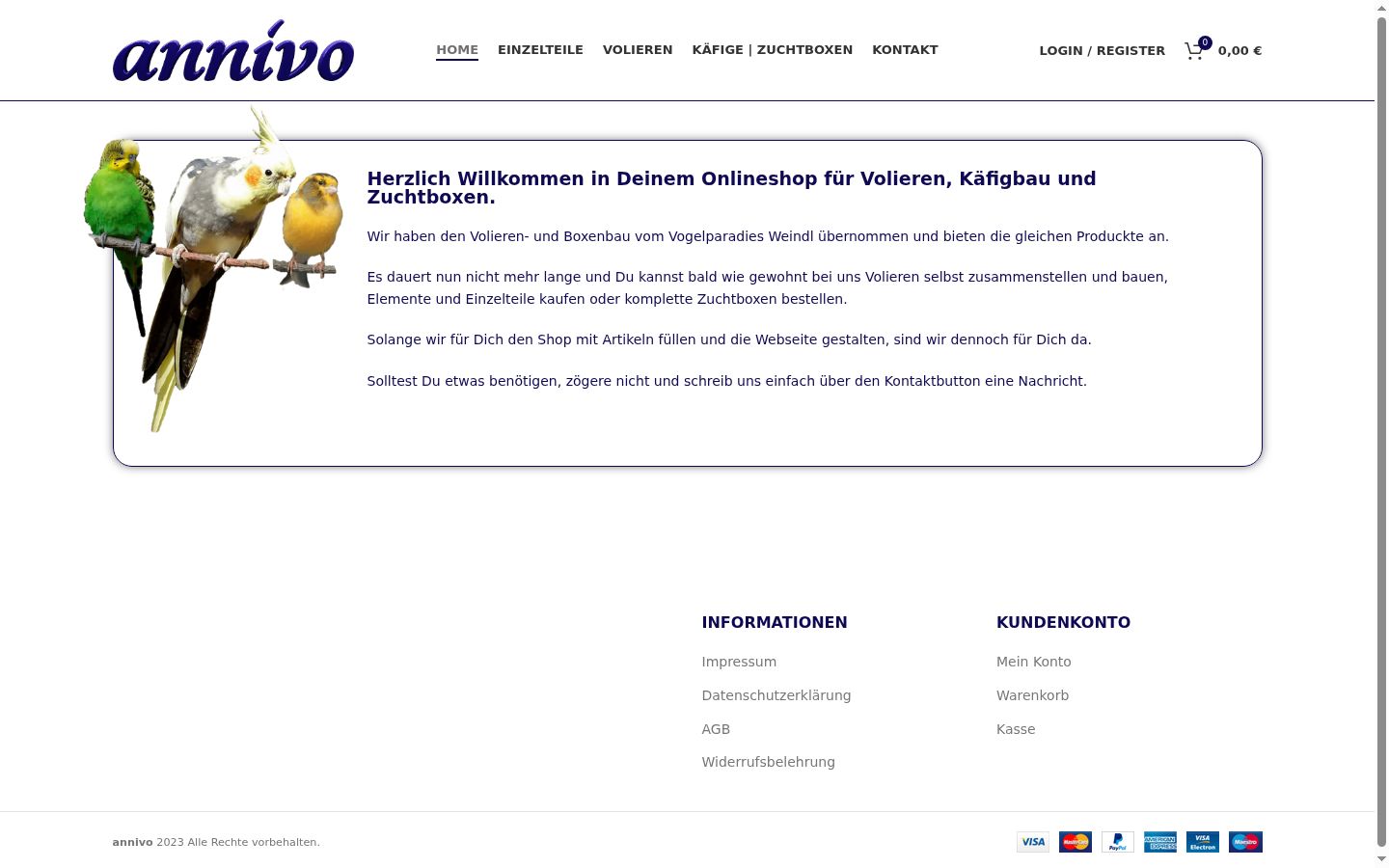 Screenshot des Einwilligungsbanners vor jeglicher Interaktion