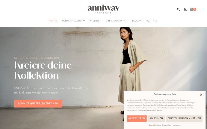 Snimka zaslona za anniway-patterns.com