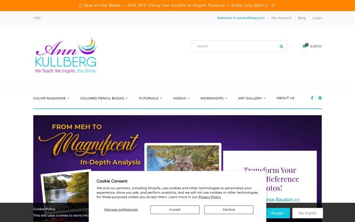 Screenshot of annkullberg.com