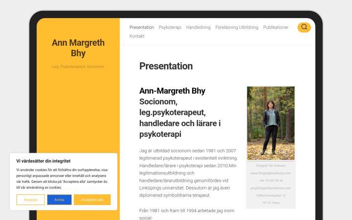 Screenshot of annmargrethbhy.se