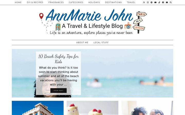 Screenshot of annmariejohn.com