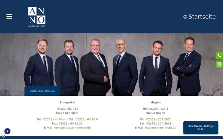Screenshot di anno-recht.de