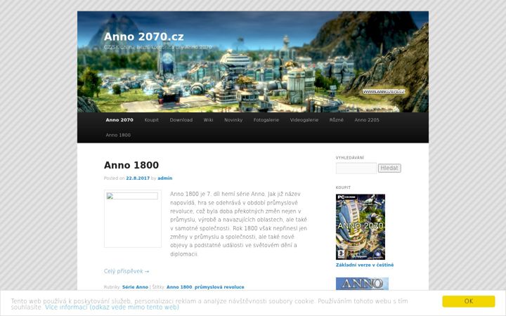 Screenshot of anno2070.cz
