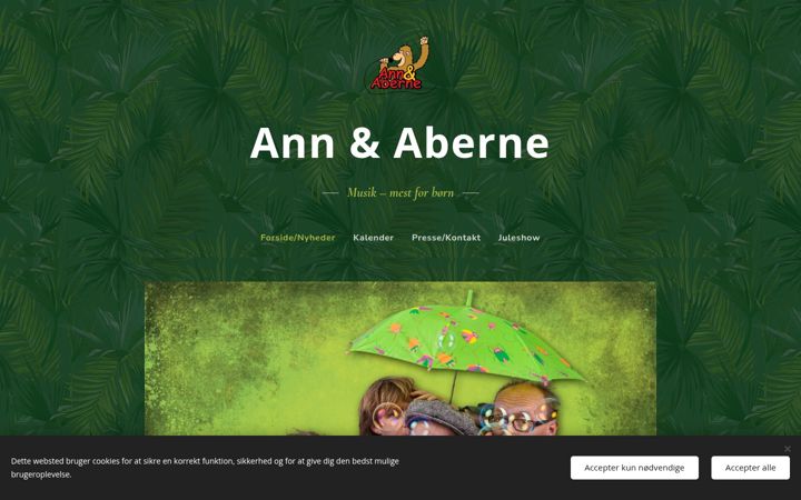 Screenshot of annogaberne.dk