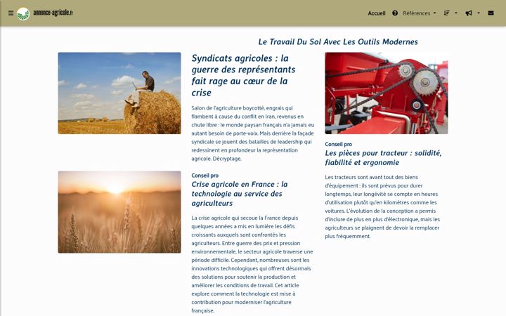 Screenshot of annonce-agricole.fr