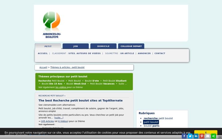 Screenshot of annonces-du-boulot.fr