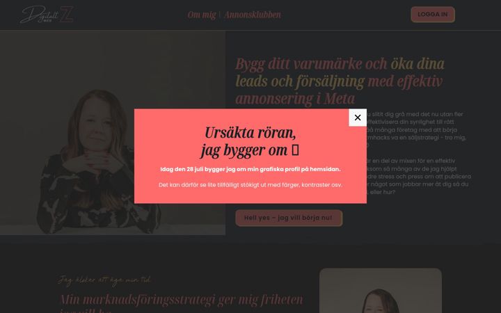 Screenshot of annonsklubben.se