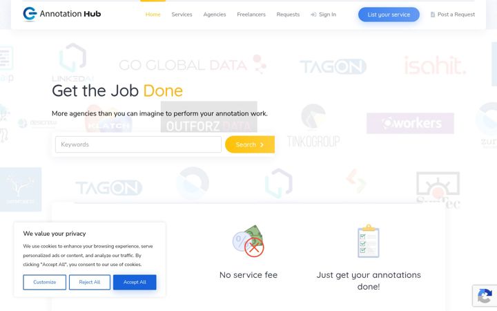 Screenshot of annotation-hub.com