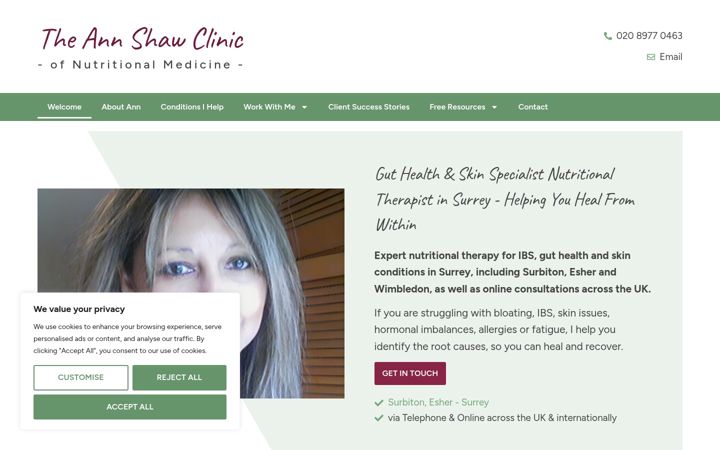 Képernyőkép: annshawclinic.com