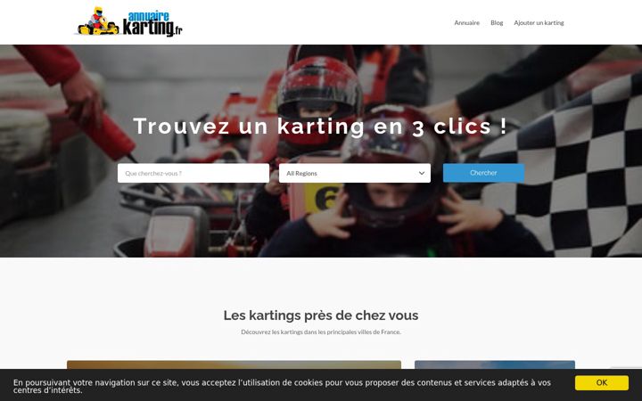 Ekrano kopija annuaire-karting.fr