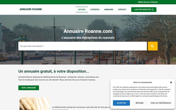 Screenshot of annuaire-roanne.com