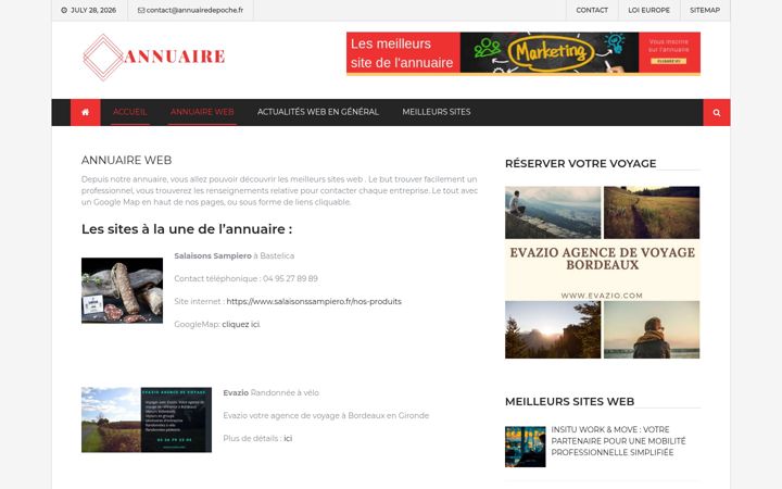 Screenshot of annuairedepoche.fr
