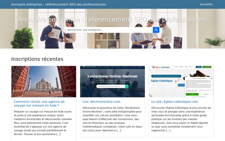 Screenshot of annuaireentreprise.net