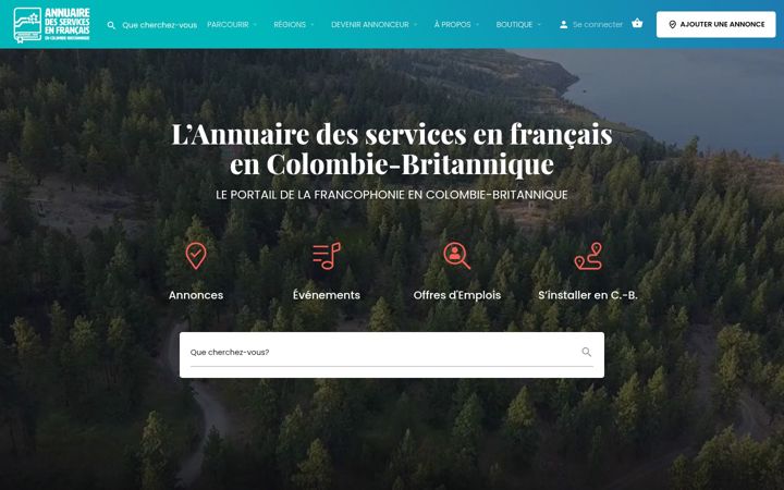 Screenshot of annuairefrcb.ca