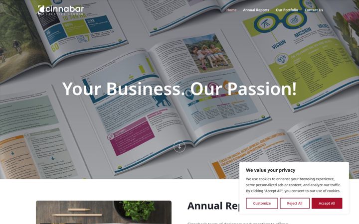 Screenshot of annualreport.co.za