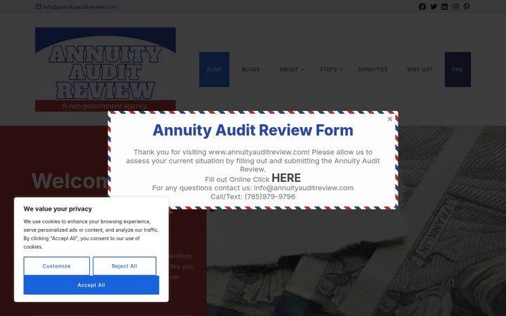 Screenshot of annuityauditreview.com