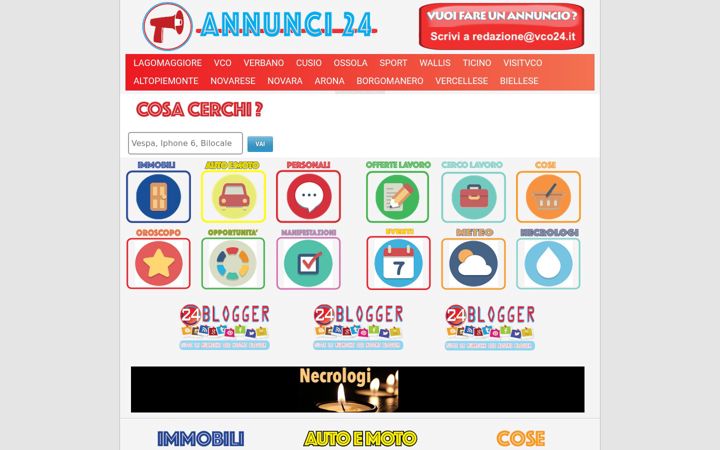 Screenshot van annunci24.news