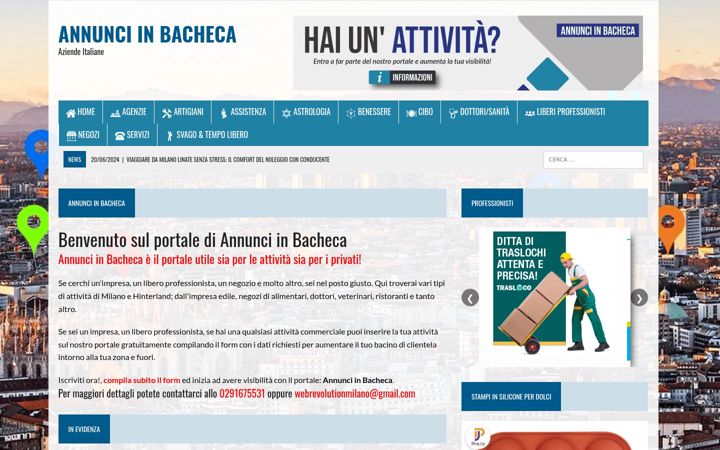 Posnetek zaslona annunciinbacheca.eu