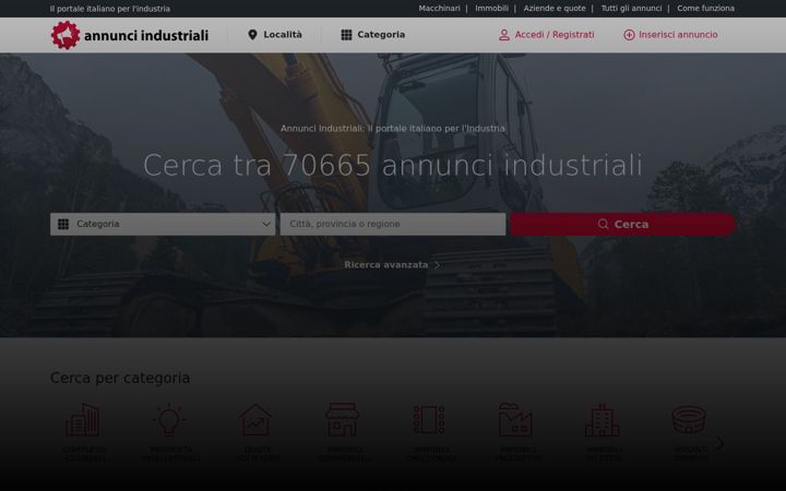 Posnetek zaslona annunciindustriali.it