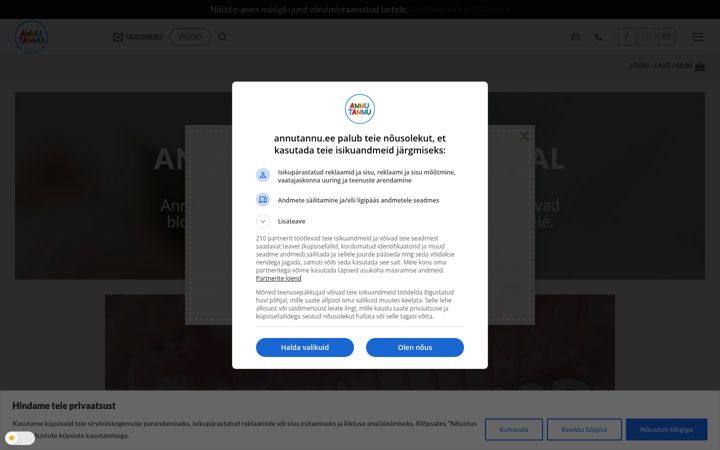 Posnetek zaslona annutannu.ee